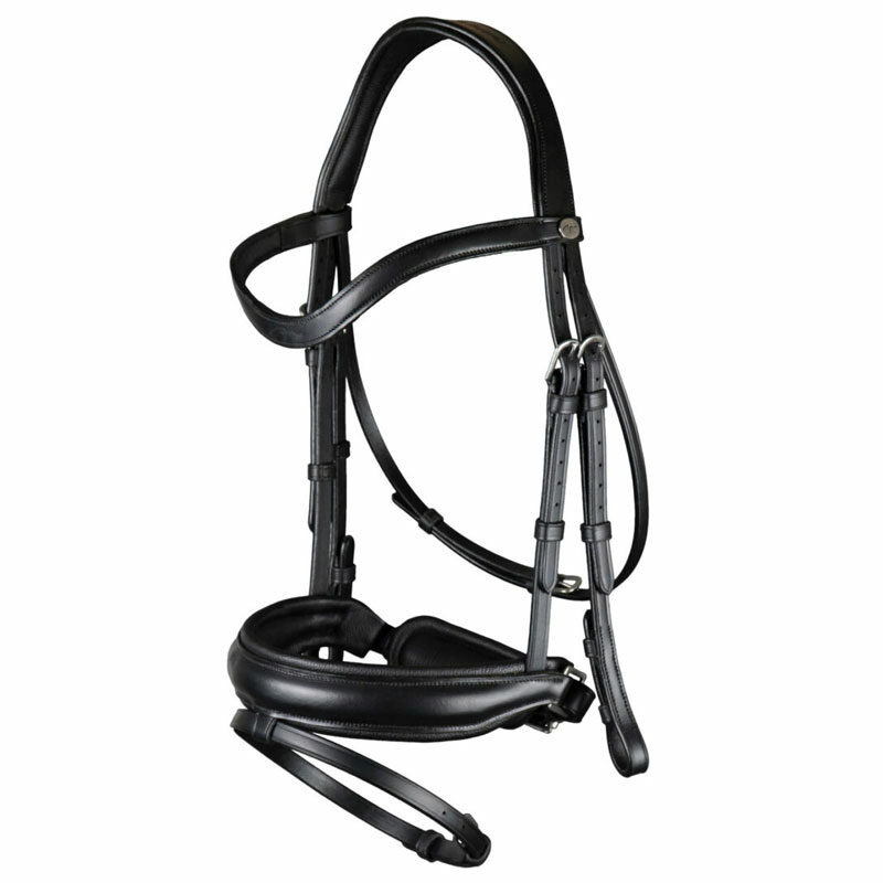 Dy'on Working Collection Large Crank Noseband with Flash Black