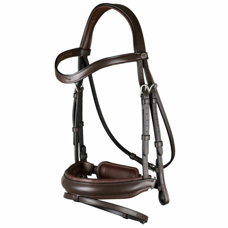 Dy'on Working Collection Large Crank Noseband with Flash Brown