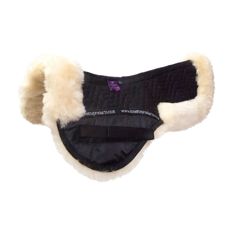 KM Elite Sheepskin Half Pad Black Natural