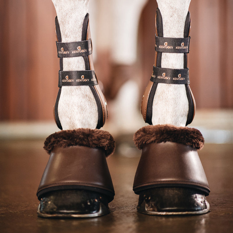 Kentucky Sheepskin Over Reach Boot Brown Brown