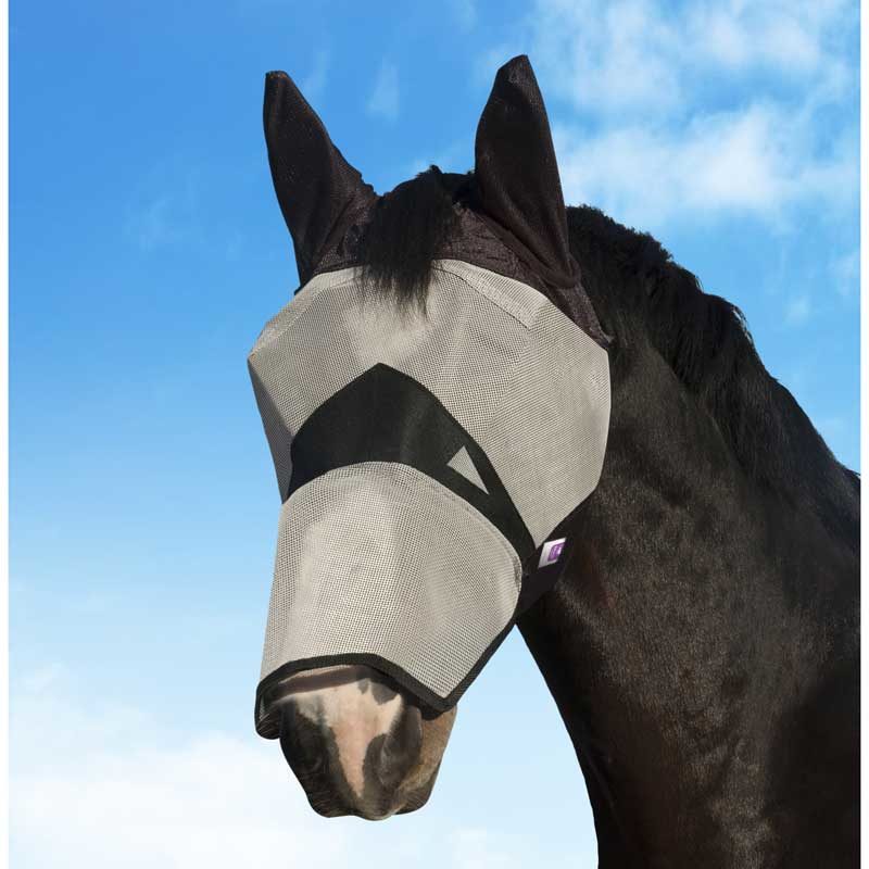 KM Elite Fly Mask Long Nose with Ears