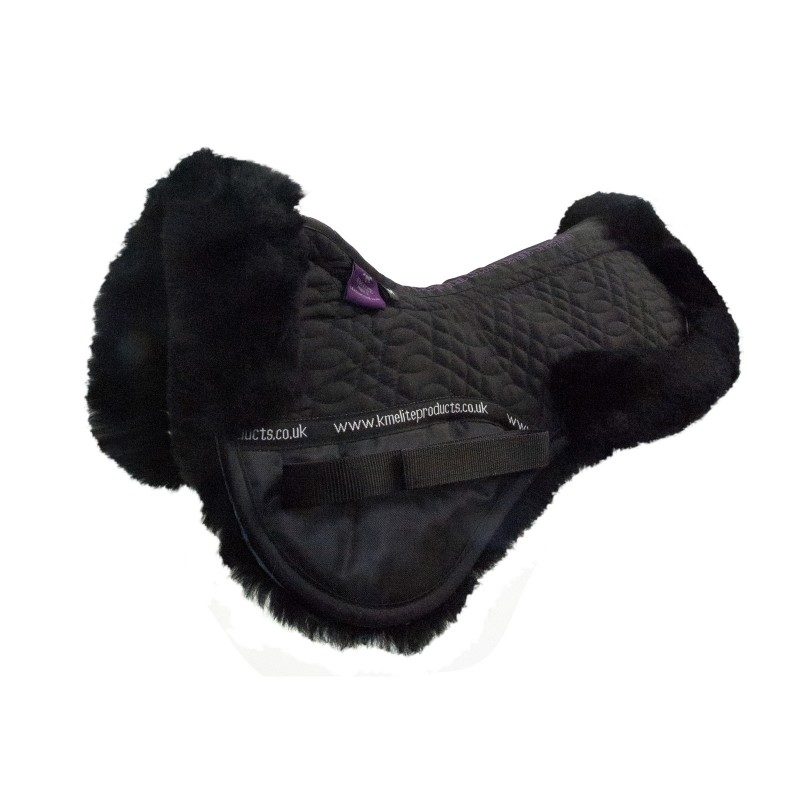 KM Elite Sheepskin Half Pad Black Black