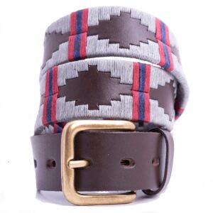 Polo Belts - Silver/Grey Double Stripe