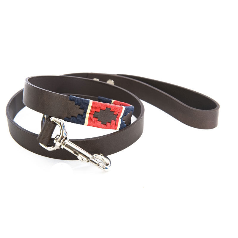 Pioneros Dog Lead 833 Pampa Leather Polo Dog Leads