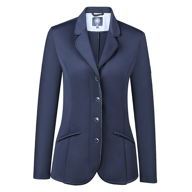 Harcour Ladies Competition Show Jacket Cella Navy Front