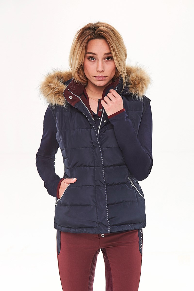 body warmer fur hood