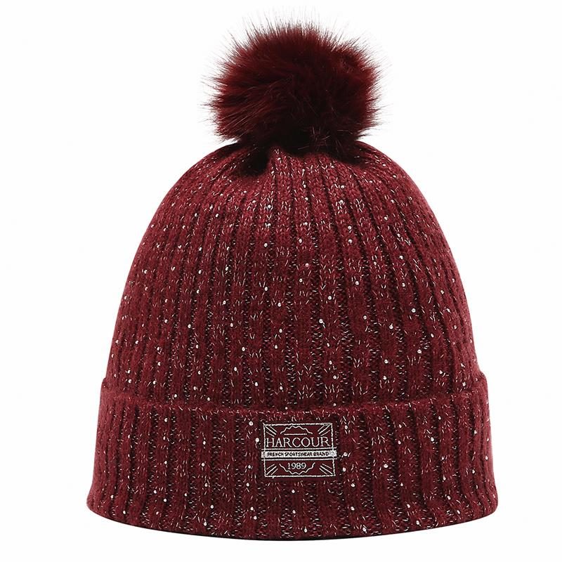 Harcour Marie Beanie Hat Burgundy