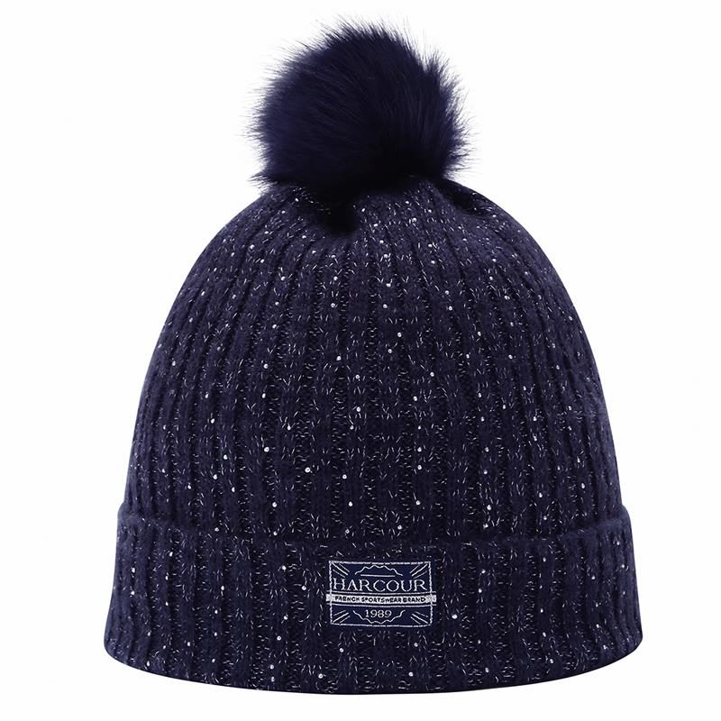 Harcour Marie Beanie Hat Navy