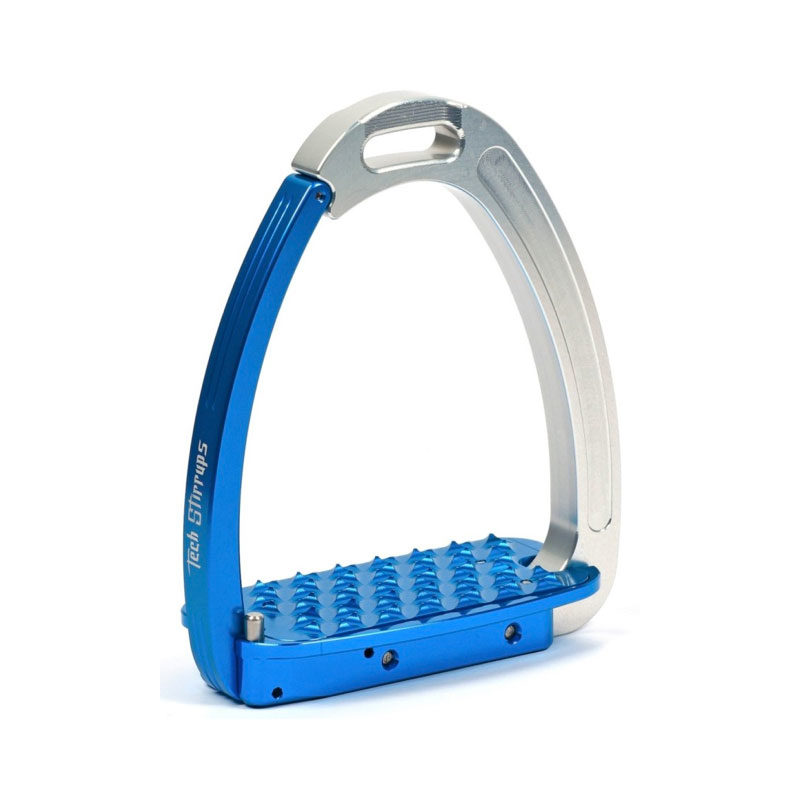 Tech Stirrups Blue Silver