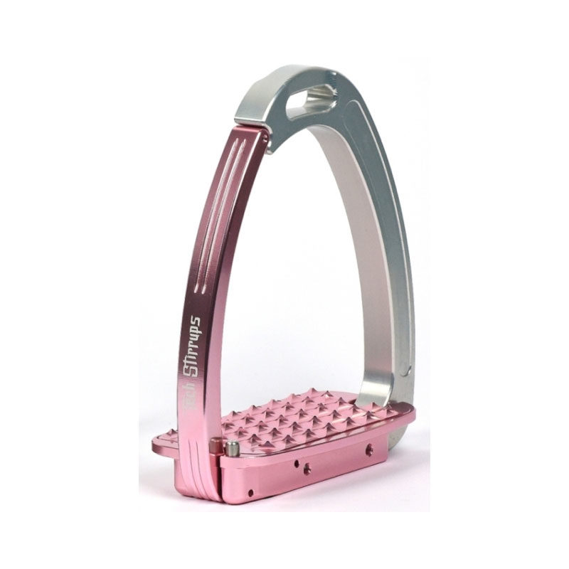 Tech Stirrups Pink Silver