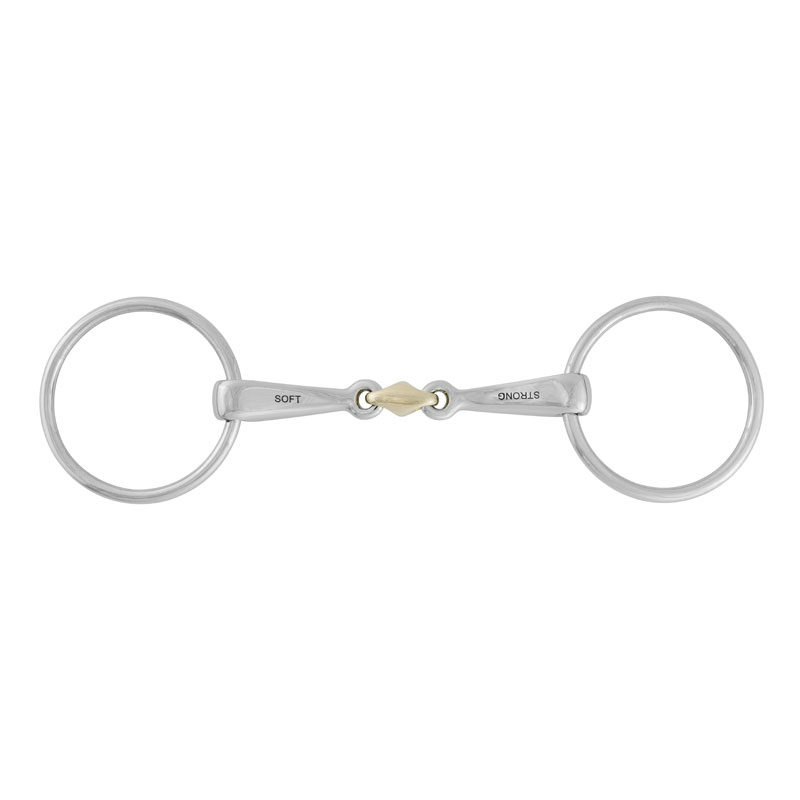 Stubben 2 in 1 Loose Ring Snaffle Bit 2233 Stubben 2 in 1 Loose Ring Snaffle Double Broken Bit