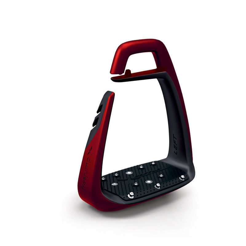 Freejump Soft Up Classic Stirrups Pearl Red Black