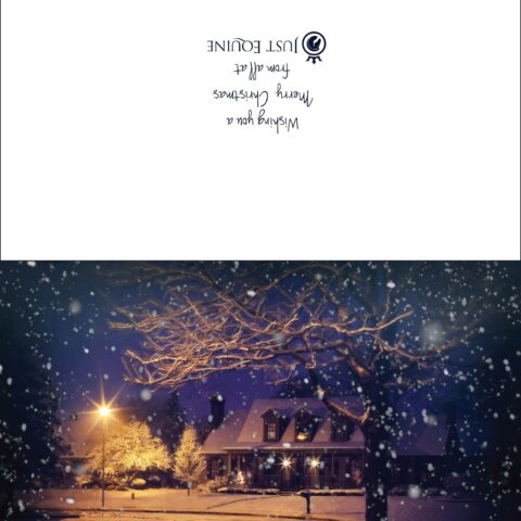 Just Equine Xmas Gift Card Front