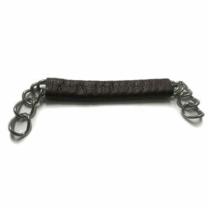 Soft Padded Leather Curb Chain Brown