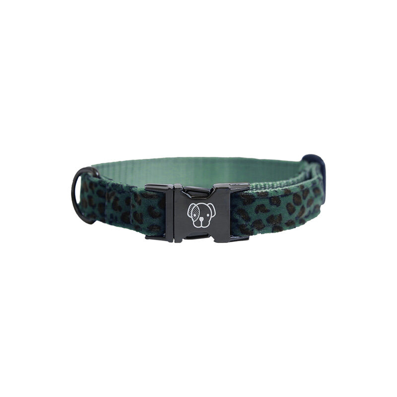 Kentucky Dogwear Leopard Print Dog Collar Pine Green