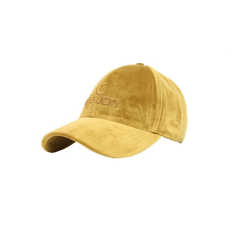 Velvet Cap Mustard Velvet Baseball Cap