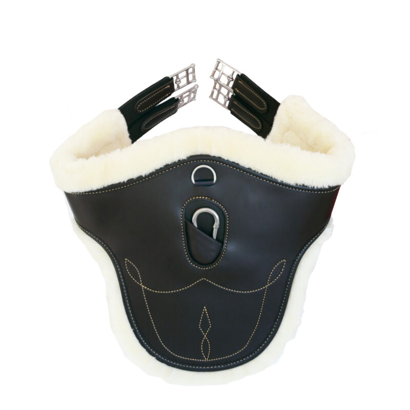 Sheepskin Stud Girth Black