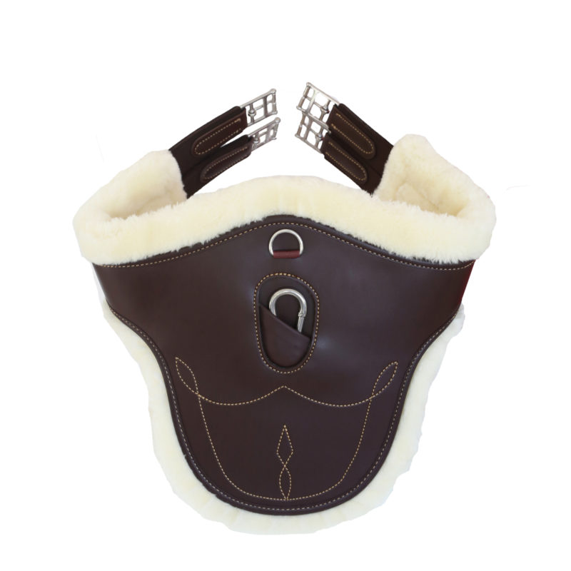 Sheepskin Stud Girth Brown