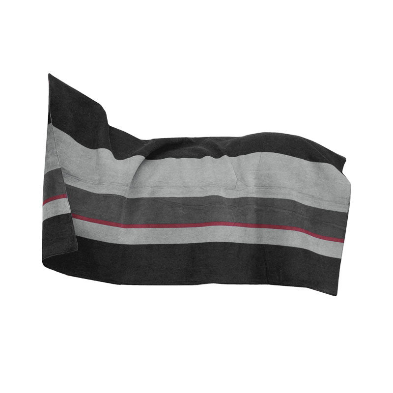 Kentucky Horsewear Heavyweight Fleece Square Stripes Black Grey 4