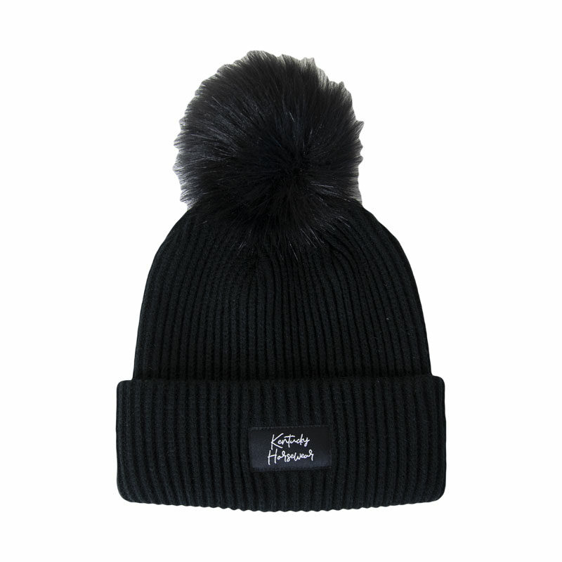 Kentucky Horsewear Beanie Pompom Black 1 Kentucky Horsewear Beanie Pompom