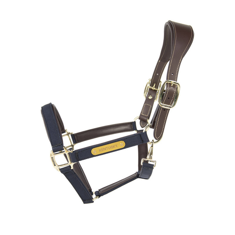 Kentucky Horsewear Anatomic Nylon Head Collar Navy Kentucky Horsewear Anatomic Nylon Head Collar