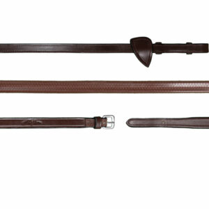 Dy'on New English 1/2 Inch Rubber Reins Brown