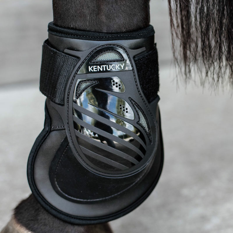 Kentucky Horsewear Deep Fetlock Boots Air Black Side View Close Up