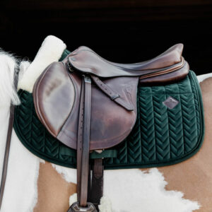 Kentucky Horsewear Skin Friendly Velvet Saddle Pad Pine Green Showjumping