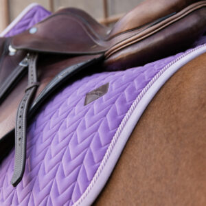 Kentucky Horsewear Saddle Pad Velvet Contrast Show Jumping Purple 1