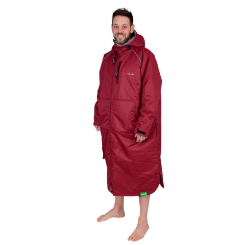 Changing Robe Waterproof Coat - Burgundy