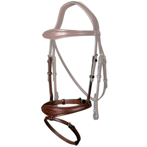 Dy’on New English Collection Anatomic Flash Noseband Brown