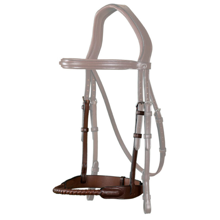 New English Collection Leather Covered Rope Noseband