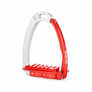 Tech Venice Sloped Evo Safety Stirrups - Silver-Red