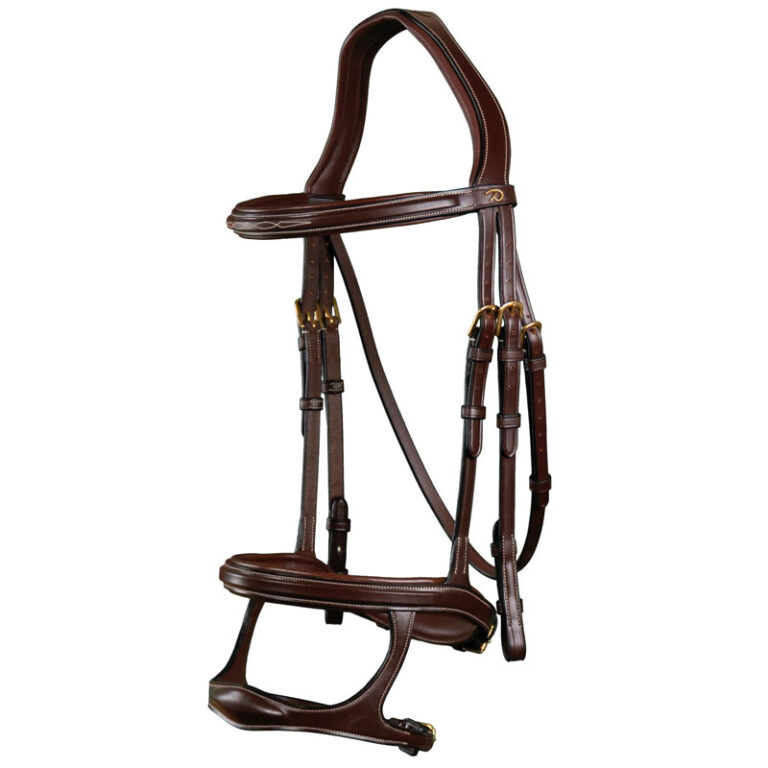 Dy'on-Double-Noseband-Bridle-Brown