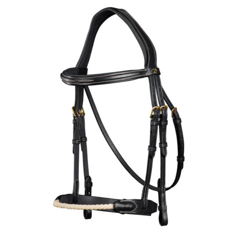 Dy'on Collection Rope Noseband Bridle Black 1