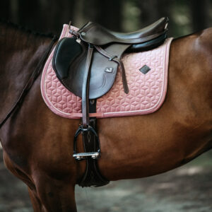 Kentucky Horsewear Velvet Saddle Pad - Old Rose Pink