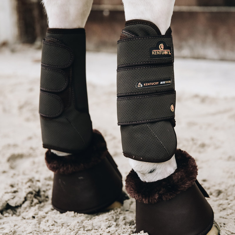 Kentucky Horsewear Eventing Boots Black Fronts 1 Kentucky Horsewear Brown Eventing Boots