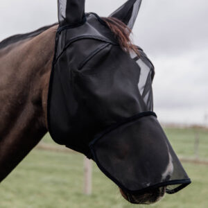 Kentucky Horsewear Fly Mask Classic With Ears and Nose Black