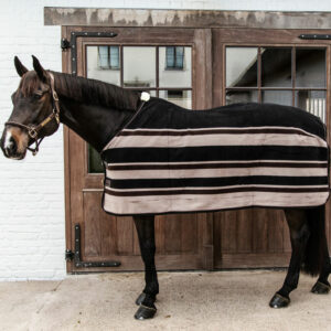 Kentucky Horsewear Fleece Rug Heavy Brown/Beige Stripes