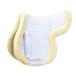 Kentucky Horsewear Saddle Pad Hunter Vegan Sheepskin Jumping - White 1