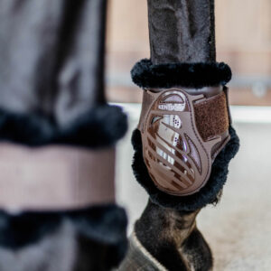 Kentucky Sheepskin Young Horse Fetlock Boots Brown-Black