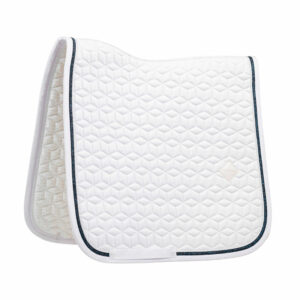 Saddle Pad Glitter Rope Dressage White Black