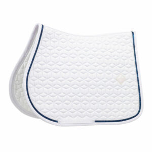 Saddle Pad Glitter Rope Showjumping White Navy