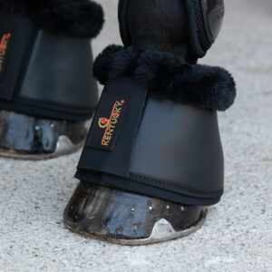 Sheepskin Leather Over Reach Boots Black/Black