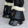 Sheepskin Leather Overreach Boots Black/Natural