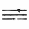 Dy'on New English 1/2 Rubber Reins with 7 Leather Loops - Black