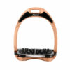 Flex-On Rose Gold Aluminium Stirrups Black Black 1