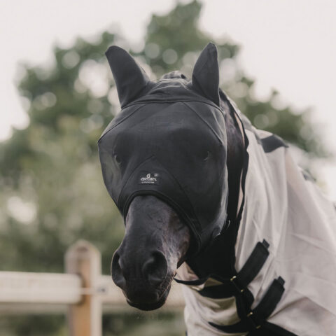 Kentucky Horsewear Fly Mask Classic With Ears - Black