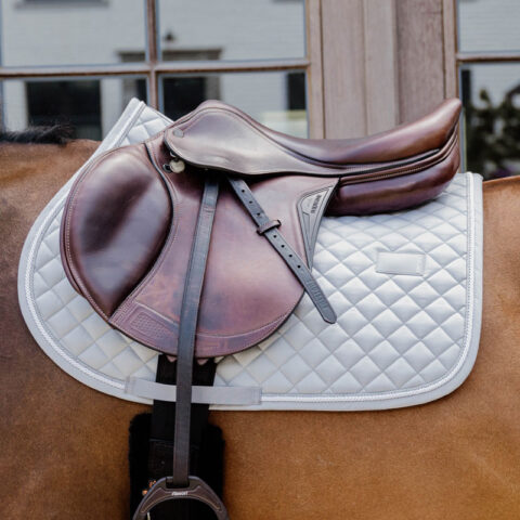 Saddle Pad Diamond Rope Jumping Grey 1