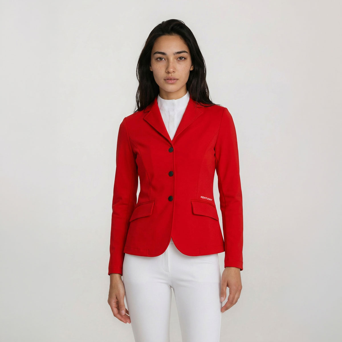 Kentucky Womens Show Jacket Classic 1 Kentucky Womens Show Jacket Classic Red 32021-13 With White Breeches